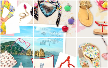Instagram marketing and graphics for Manè Capri